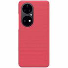 For Huawei P50 Pro NILLKIN Frosted Concave-convex Texture PC Protective Case(Red) - 2