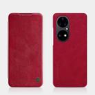 For Huawei P50 Pro NILLKIN QIN Series Crazy Horse Texture Horizontal Flip Leather Case with Card Slot(Red) - 1