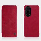 For Huawei P50 NILLKIN QIN Series Crazy Horse Texture Horizontal Flip Leather Case with Card Slot(Red) - 1