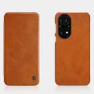 For Huawei P50 NILLKIN QIN Series Crazy Horse Texture Horizontal Flip Leather Case with Card Slot(Brown) - 1