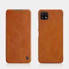 For Samsung Galaxy A22 5G NILLKIN QIN Series Crazy Horse Texture Horizontal Flip Leather Case with Card Slot(Brown) - 1