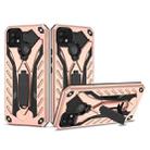 For OPPO Realme C21Y Shockproof TPU + PC Protective Case with Holder(Rose Gold) - 1