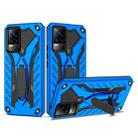 For vivo V21e 5G / 4G Shockproof TPU + PC Protective Case with Holder(Blue) - 1