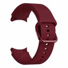 For Samsung Galaxy Watch4 40mm Universal Silicone Colorful Buckle Watch Band(Wine Red) - 1