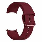 For Samsung Galaxy Watch4 Classic 46mm Universal Silicone Colorful Buckle Watch Band(Wine Red) - 1