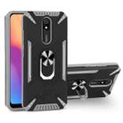 For Xiaomi Redmi 8A PC + TPU Protective Case with 360 Degrees Rotatable Ring Holder(Gray) - 1
