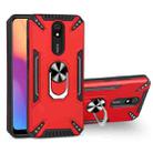 For Xiaomi Redmi 8A PC + TPU Protective Case with 360 Degrees Rotatable Ring Holder(Red) - 1