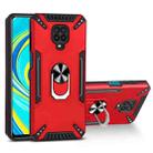 For Xiaomi Redmi Note 9S PC + TPU Protective Case with 360 Degrees Rotatable Ring Holder(Red) - 1