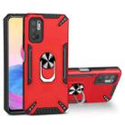 For Xiaomi Redmi Note 10 5G PC + TPU Protective Case with 360 Degrees Rotatable Ring Holder(Red) - 1