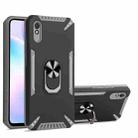 For Xiaomi Redmi 9A PC + TPU Protective Case with 360 Degrees Rotatable Ring Holder(Gray) - 1