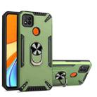 For Xiaomi Redmi 9C PC + TPU Protective Case with 360 Degrees Rotatable Ring Holder(Dark Green) - 1