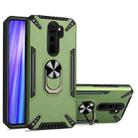 For Xiaomi Redmi Note 8 Pro PC + TPU Protective Case with 360 Degrees Rotatable Ring Holder(Dark Green) - 1