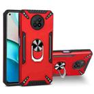 For Xiaomi Redmi Note 9 5G PC + TPU Protective Case with 360 Degrees Rotatable Ring Holder(Red) - 1