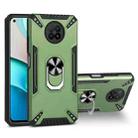 For Xiaomi Redmi Note 9 5G PC + TPU Protective Case with 360 Degrees Rotatable Ring Holder(Dark Green) - 1