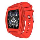 N72 1.57 inch TFT Square Screen Bluetooth 5.2 IP67 Waterproof Smart Watch, Support Sleep Monitor / Voice Call / Heart Rate Monitor / Blood Pressure Monitoring, Style: Silicone Strap(Red) - 1