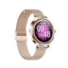 ZX10 1.09 inch HD Color Screen Bluetooth 5.0 IP68 Waterproof Women Smart Watch, Support Sleep Monitor / Menstrual Cycle Reminder / Heart Rate Monitor / Blood Oxygen Monitoring, Style:Steel Strap(Rose Gold) - 1