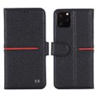 For iPhone 11 Pro Max GEBEI Top-grain Leather Horizontal Flip Protective Case with Holder & Card Slots & Wallet & Photo Frame(Black) - 1