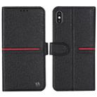 For iPhone XS / X GEBEI Top-grain Leather Horizontal Flip Protective Case with Holder & Card Slots & Wallet & Photo Frame(Black) - 1
