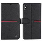 For iPhone XR GEBEI Top-grain Leather Horizontal Flip Protective Case with Holder & Card Slots & Wallet & Photo Frame(Black) - 1