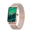 ZX19 1.45 inch HD Screen Bluetooth 5.0 IP68 Waterproof Women Smart Watch, Support Sleep Monitor / Menstrual Cycle Reminder / Heart Rate Monitor / Blood Oxygen Monitoring, Style: Milanese Strap(Gold) - 1