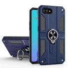 Carbon Fiber Pattern PC + TPU Protective Case with Ring Holder For OPPO A1k / Realme C2(Sapphire Blue) - 1