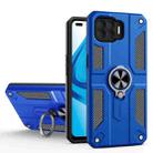 Carbon Fiber Pattern PC + TPU Protective Case with Ring Holder For OPPO F17 Pro(Dark Blue) - 1