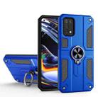 Carbon Fiber Pattern PC + TPU Protective Case with Ring Holder For OPPO Realme 7 Pro(Dark Blue) - 1