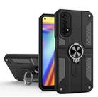 Carbon Fiber Pattern PC + TPU Protective Case with Ring Holder For OPPO Realme 7(Black) - 1