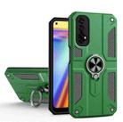 Carbon Fiber Pattern PC + TPU Protective Case with Ring Holder For OPPO Realme 7(Dark Green) - 1