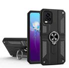 Carbon Fiber Pattern PC + TPU Protective Case with Ring Holder For vivo V20(Black) - 1