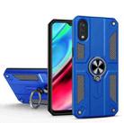 Carbon Fiber Pattern PC + TPU Protective Case with Ring Holder For vivo Y93(Dark Blue) - 1