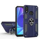 Carbon Fiber Pattern PC + TPU Protective Case with Ring Holder For vivo Y95(Sapphire Blue) - 1