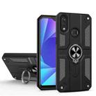 Carbon Fiber Pattern PC + TPU Protective Case with Ring Holder For vivo Y95(Black) - 1