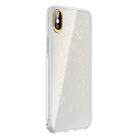 For iPhone XS Max SULADA Gold Foil TPU Plating Protective Case(White) - 1