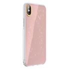 For iPhone XS Max SULADA Gold Foil TPU Plating Protective Case(Pink) - 1
