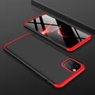 For iPhone 11 GKK Three Stage Splicing Full Coverage PC Protective Case(Black Red) - 1