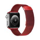 Adjustable Dual Section Milan Watch Band For Apple Watch Ultra 49mm / Series 8&7 45mm / SE 2&6&SE&5&4 44mm / 3&2&1 42mm(Wine Red) - 1