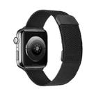 Adjustable Dual Section Milan Watch Band For Apple Watch Series 8&7 41mm / SE 2&6&SE&5&4 40mm / 3&2&1 38mm(Black) - 1