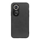 For Honor 50 Pro Accurate Hole Two-color Calf Texture Shockproof Case(Black) - 1