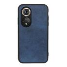 For Honor 50 Pro Accurate Hole Two-color Calf Texture Shockproof Case(Blue) - 1