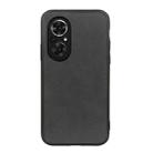 For Honor 50 SE Accurate Hole Two-color Calf Texture Shockproof Case(Black) - 1