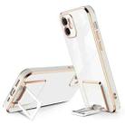 Electroplating Protective Cover Casem with Holder Function For iPhone 11(Gold) - 1