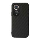 For Honor 50 Pro Accurate Hole Carbon Fiber Texture Shockproof Case(Black) - 1