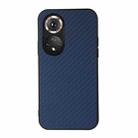 For Honor 50 Pro Accurate Hole Carbon Fiber Texture Shockproof Case(Blue) - 1