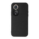 For Honor 50 Accurate Hole Carbon Fiber Texture Shockproof Case(Black) - 1