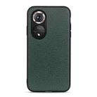 For Honor 50 Pro Accurate Hole Litchi Texture Leather Shockproof Case(Green) - 1