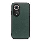 For Honor 50 Accurate Hole Litchi Texture Leather Shockproof Case(Green) - 1