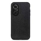 For Honor 50 SE Accurate Hole Litchi Texture Leather Shockproof Case(Black) - 1