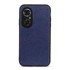 For Honor 50 SE Accurate Hole Litchi Texture Leather Shockproof Case(Blue) - 1