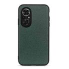 For Honor 50 SE Accurate Hole Litchi Texture Leather Shockproof Case(Green) - 1